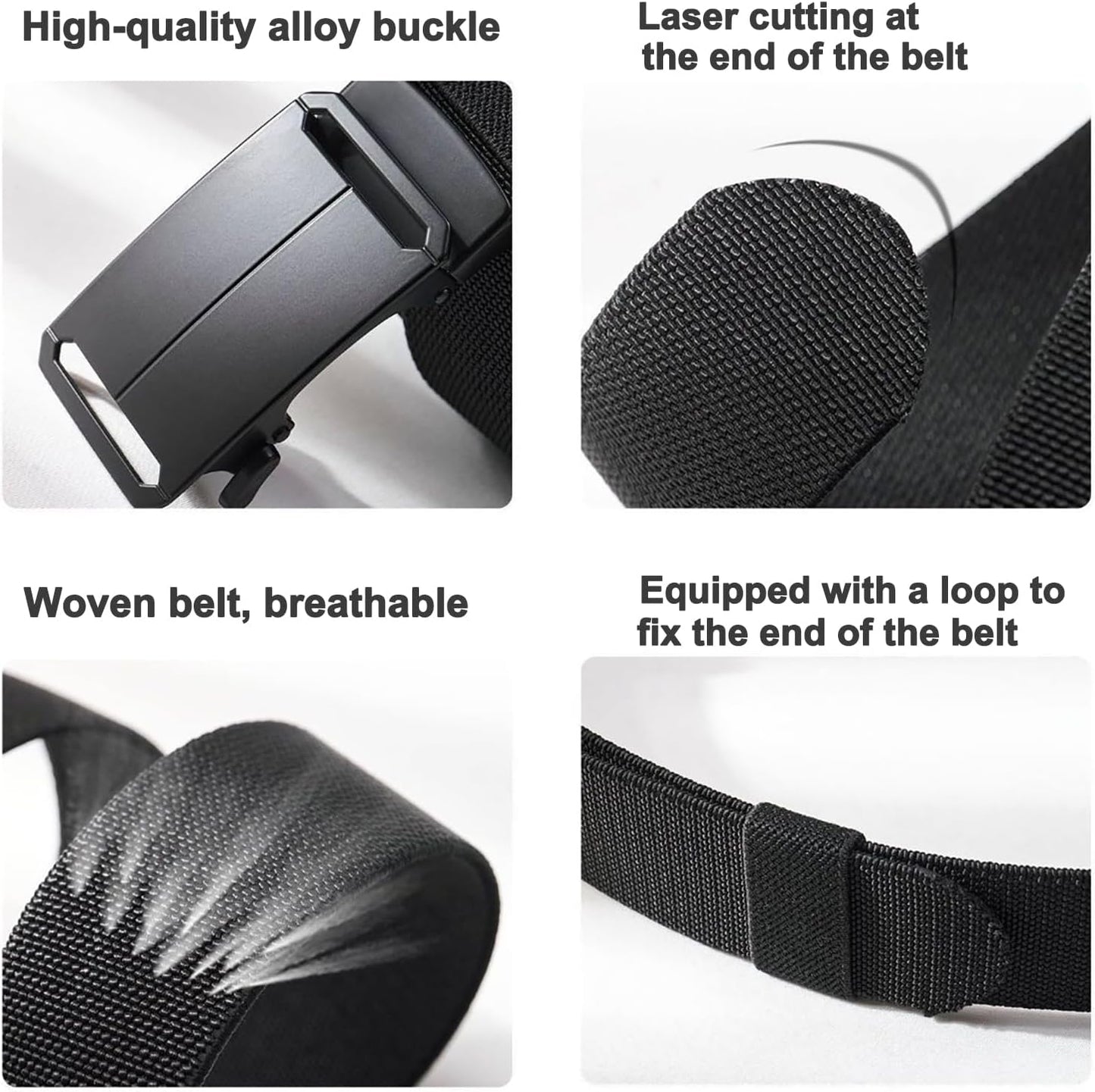 Stretch-Fit Tactical Belt – Ultra-Light Ratchet Web Belt for Outdoor, Work & EDC
